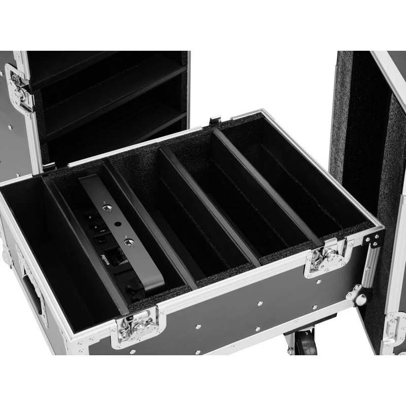 ROADINGER Flightcase 8x IP PIX Strobe RGB CW+WW con ruote