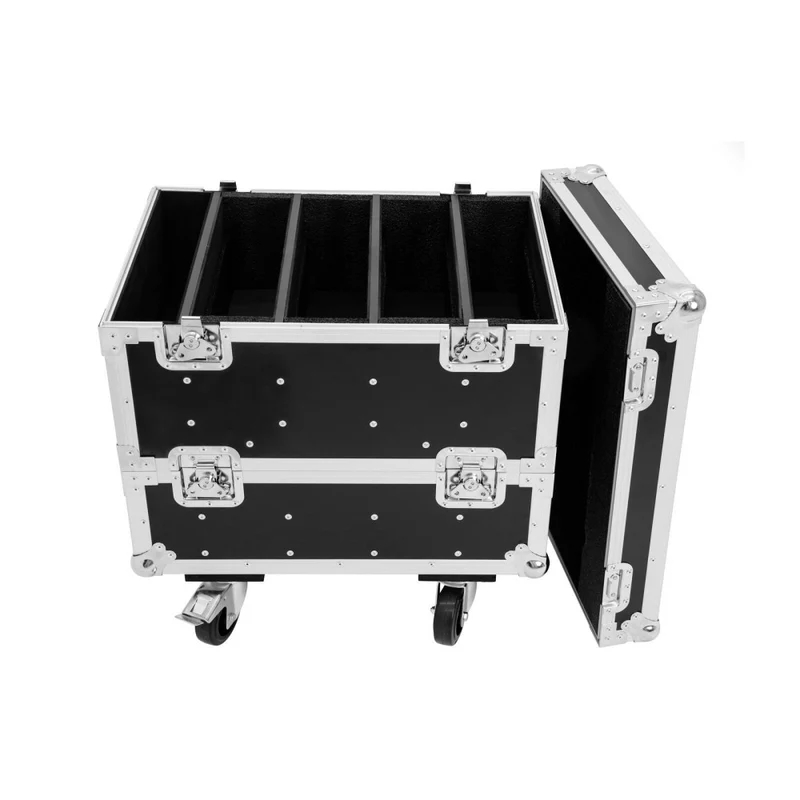 ROADINGER Flightcase 8x IP PIX Strobe RGB CW+WW con ruote