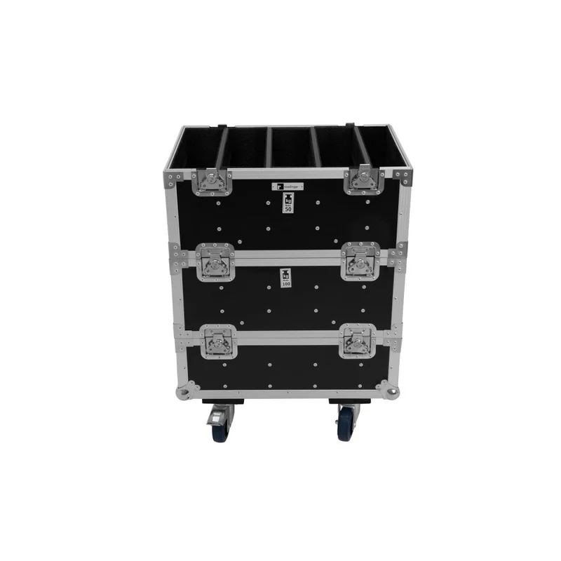 ROADINGER Flightcase 8x IP PIX Strobe RGB CW+WW con ruote