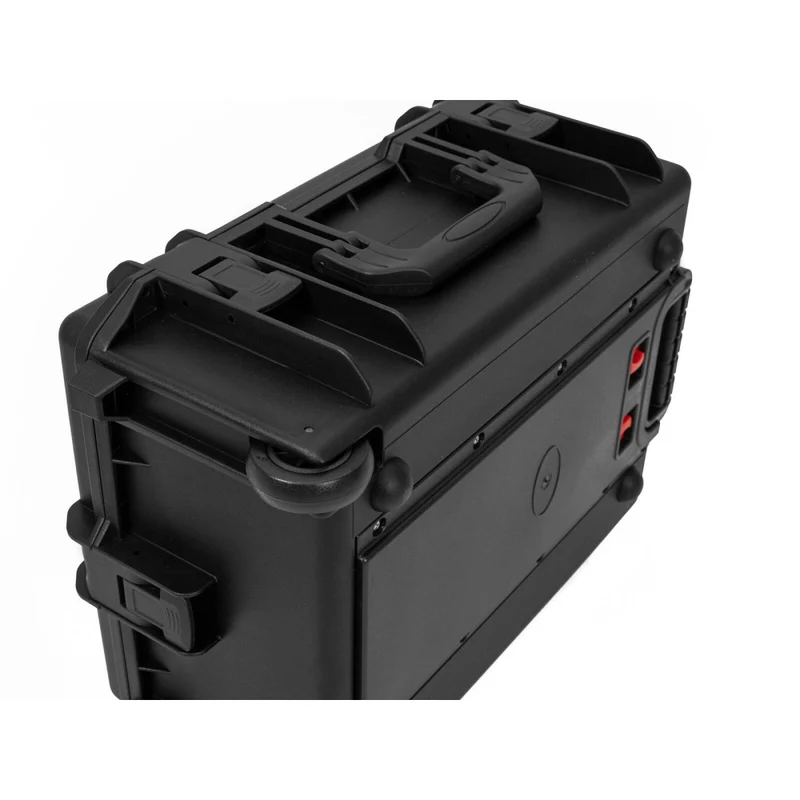 ROADINGER Case in Plastica per 8x AKKU Flat Light con Trolley