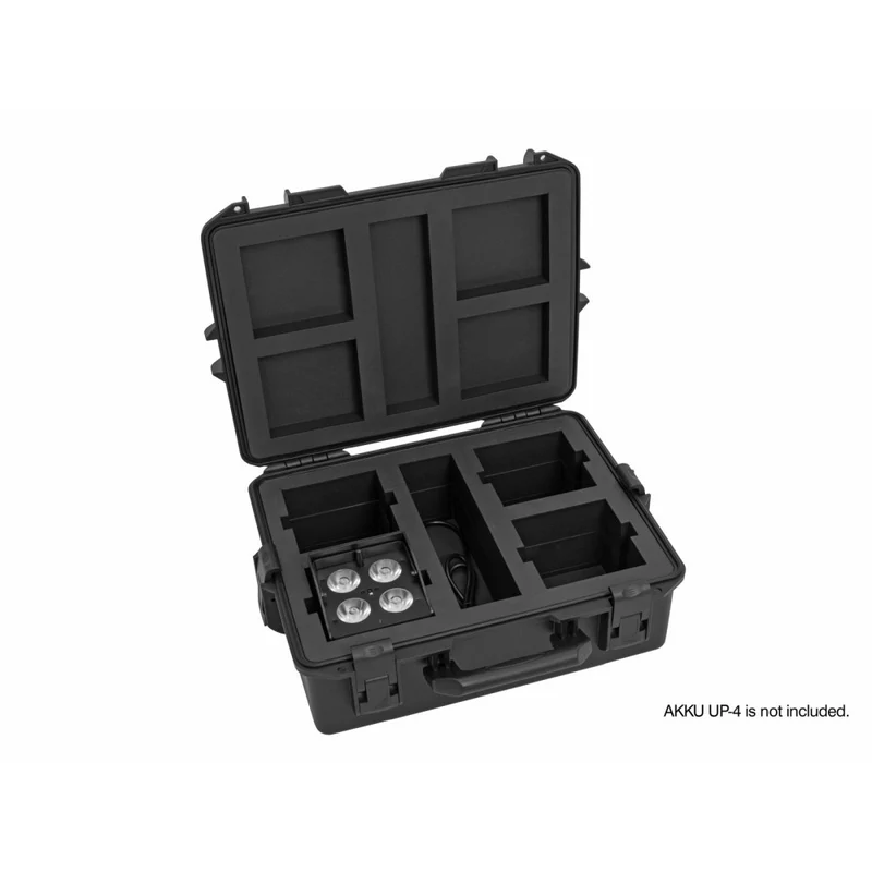 ROADINGER Case in Plastica per 4x AKKU UP-4 QCL Spot QuickDMX MK2