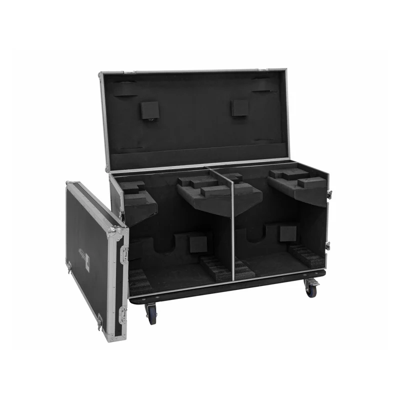 ROADINGER Flightcase 2x DMH-640 con ruote