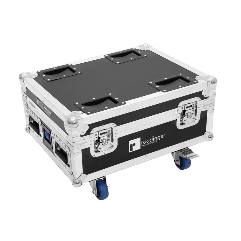 ROADINGER Flightcase 4x AKKU IP UP-4 QuickDMX con funzione di ricarica