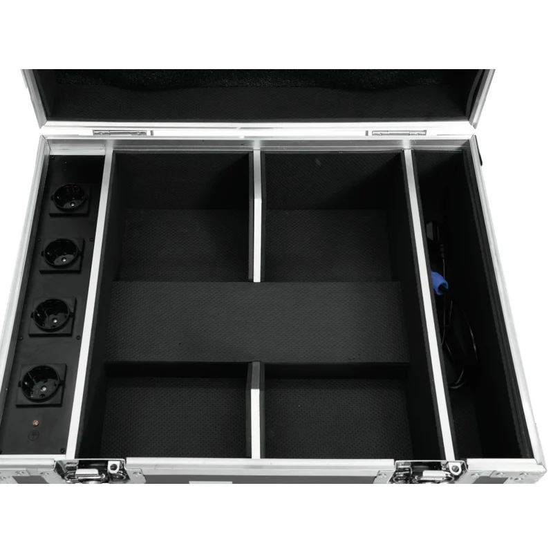 ROADINGER Flightcase 4x AKKU IP UP-4 QuickDMX con funzione di ricarica