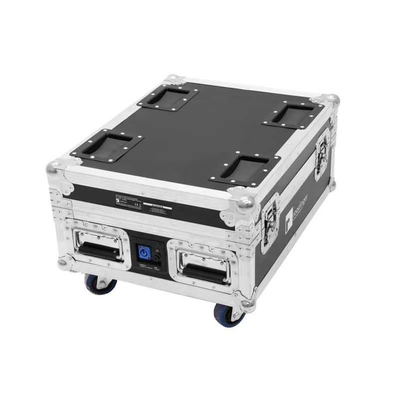 ROADINGER Flightcase 4x AKKU IP UP-4 QuickDMX con funzione di ricarica