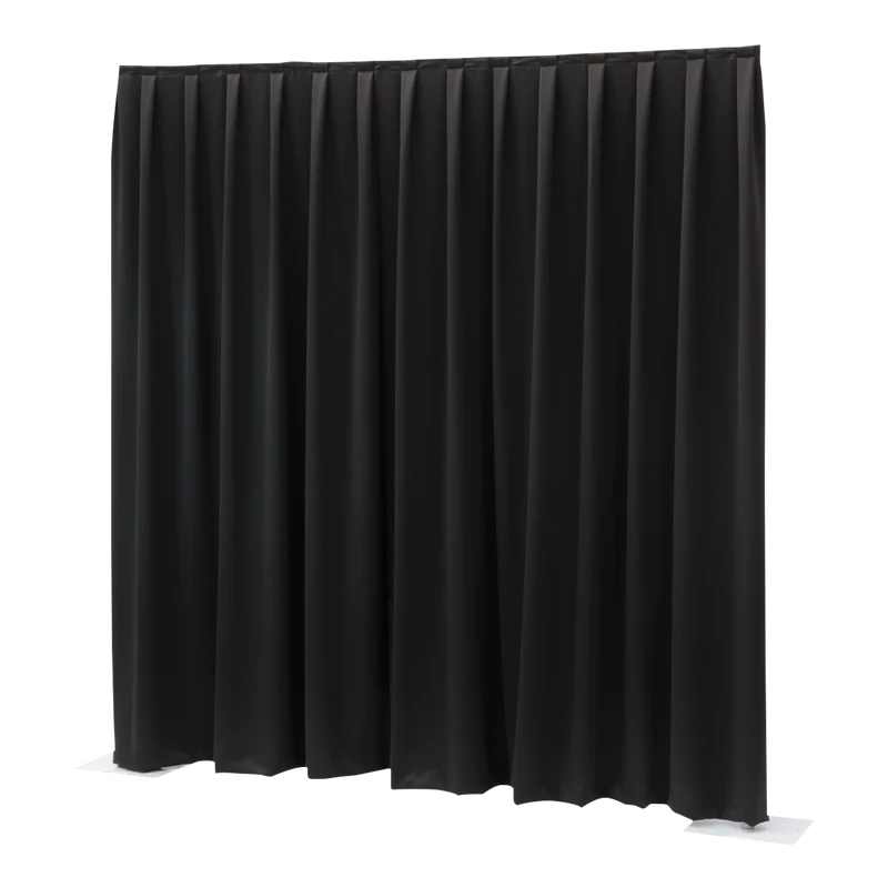 WENTEX P&D Curtain Dimout 7.67 oz/yd² (USA) Black - 11' x 8' (W x H) - pleated Colore nero - 11' x 8' (L x H) - plissettato