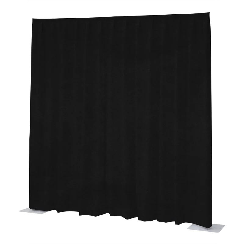 WENTEX P&D Curtain Napoli Velvet (USA) Black - 11’ x 16’ (W x H) - pleated Colore nero - 11’ x 16’ (L x A) - plissettata