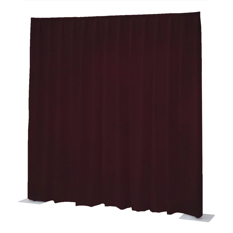 WENTEX P&D Curtain Napoli Velvet (USA) Burgundy Red - 11’ x 12’ (W x H) - pleated Rosso borgogna - 11' x 12' (L x A) - plissettato