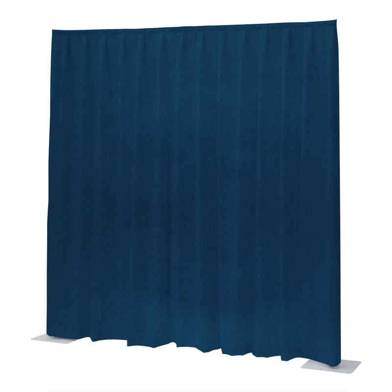 WENTEX P&D Curtain Napoli Velvet (USA) Royal Blue - 11’ x 12’ (W x H) - pleated Blu reale - 11' x 12' (L x A) - plissettato