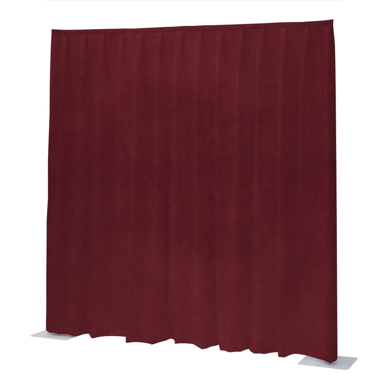 WENTEX P&D Curtain Napoli Velvet (USA) Red - 11’ x 16’ (W x H) - pleated Rosso - 11' x 16' (L x A) - plissettato