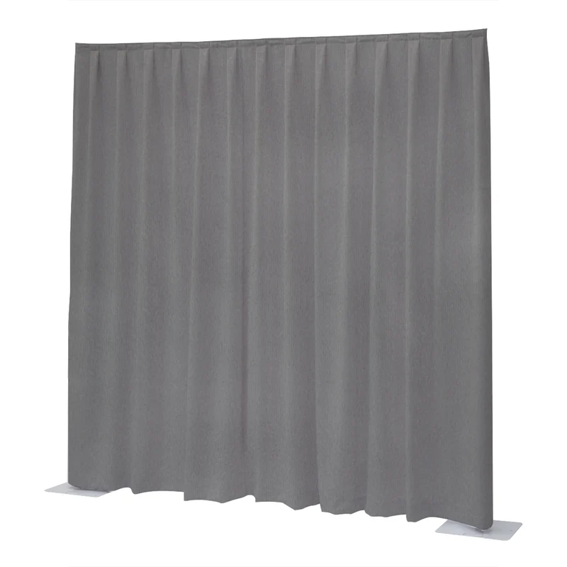 WENTEX P&D Curtain Napoli Velvet (USA) Light Grey - 11’ x 16’ (W x H) - pleated Grigio chiaro - 11' x 16' (L x A) - plissettato