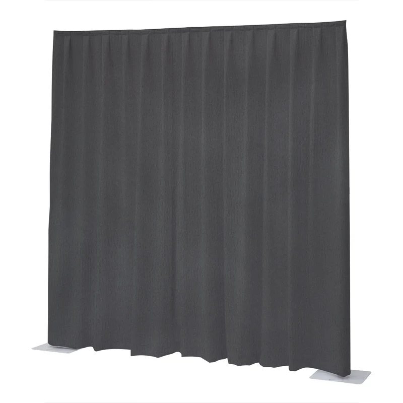 WENTEX P&D Curtain Napoli Velvet (USA) Dark Grey - 11’ x 16’ (W x H) - pleated Grigio scuro - 11' x 16' (L x A) - plissettato