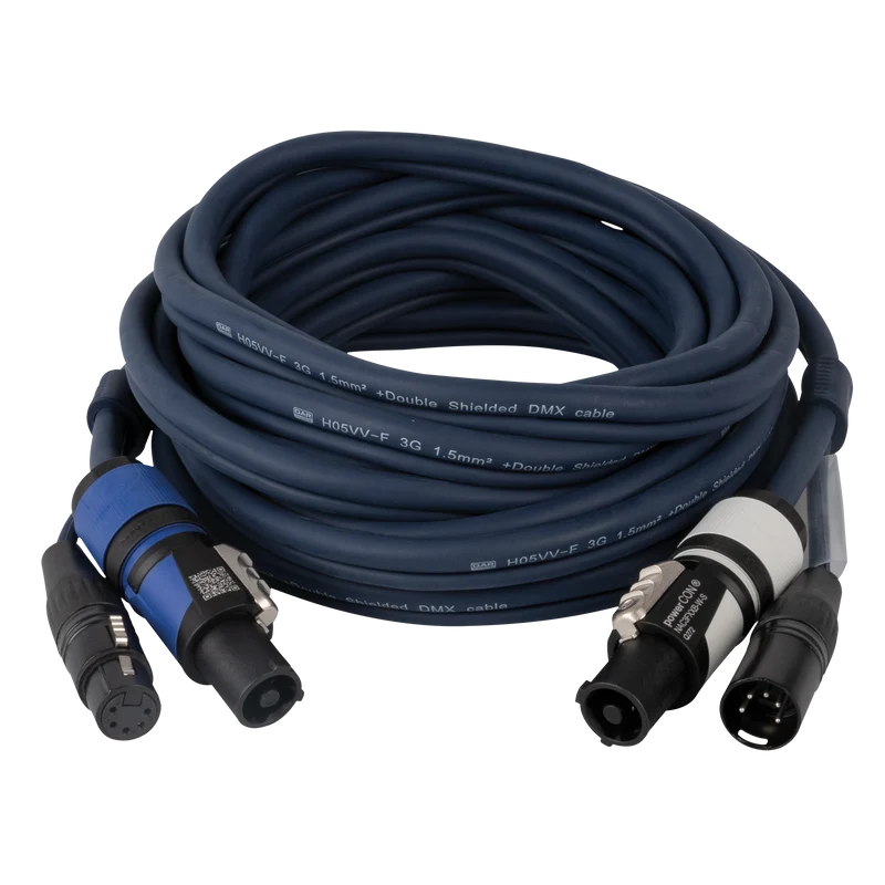 DAP FP18 Hybrid Cable - powerCON & 5-pin XLR - DMX / Power 6 m 6 m