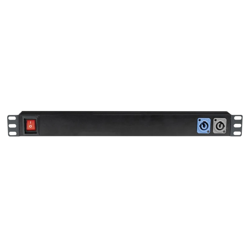 SHOWGEAR 19" 1U Socketstrip 7 With powerCON input Con ingresso Powercon