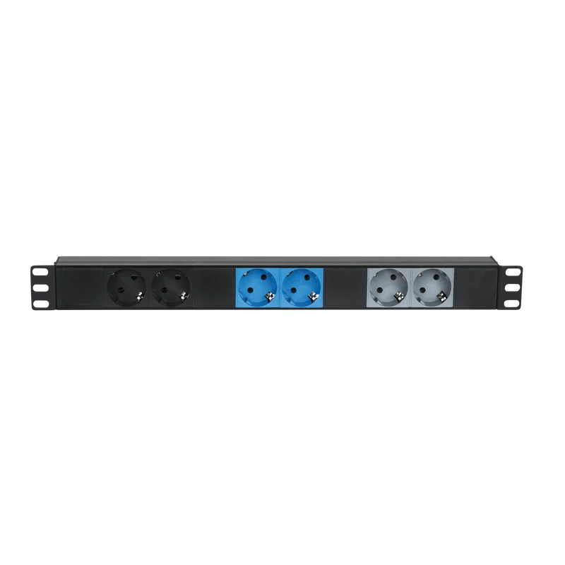 SHOWGEAR 19" 1U CEE16A To 6x Sockets 3-phase Splitter Collegamento trifase