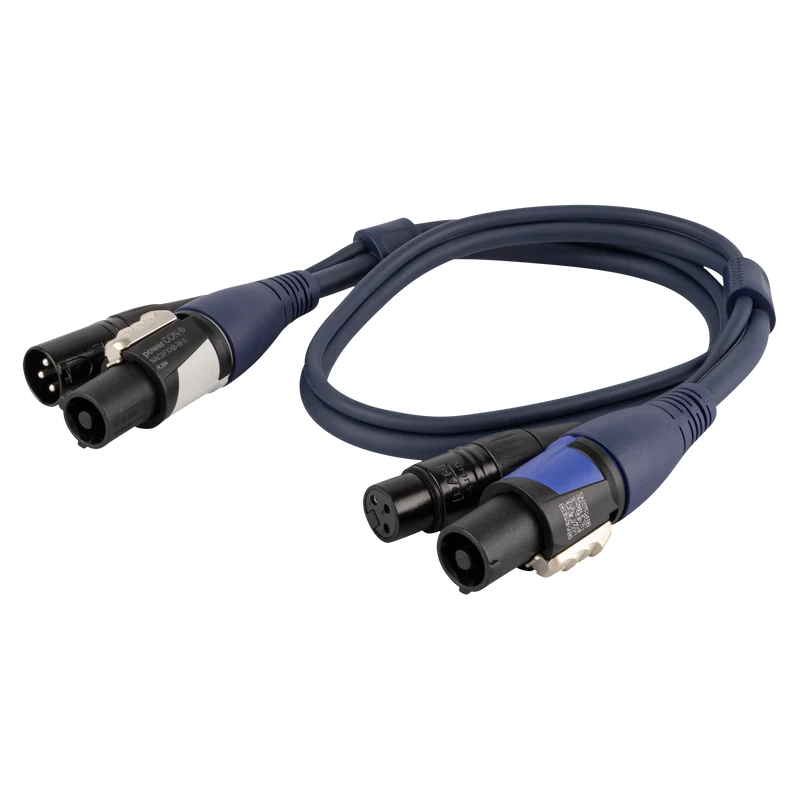 DAP powerCON/XLR M - powerCON/XLR F - DMX / Power 0.75 m 0,75 m