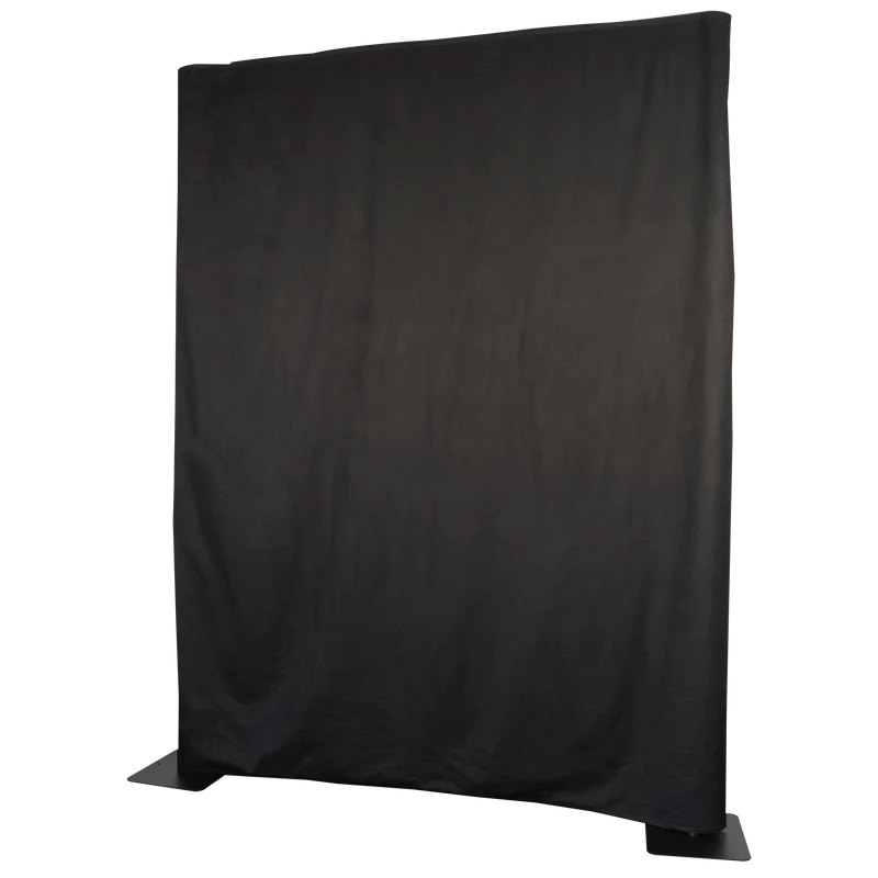 WENTEX P&D Curtain Molton 300 g/m² Black - 330 x 400 cm (W x H) - unpleated Colore nero - 330 x 400 cm (L x H) - non plissettato