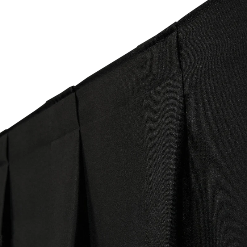 WENTEX P&D Curtain Molton 300 g/m² Black - 330 x 400 cm (W x H) - pleated Colore nero - 330 x 400 cm (L x H) - plissettato