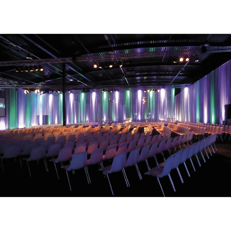 SHOWGEAR Voile CS Curtain, 55 gram/m² White - 300 x 400 cm (W x H) - unpleated Bianco - 300 x 400 cm (L x H) - non plissettato