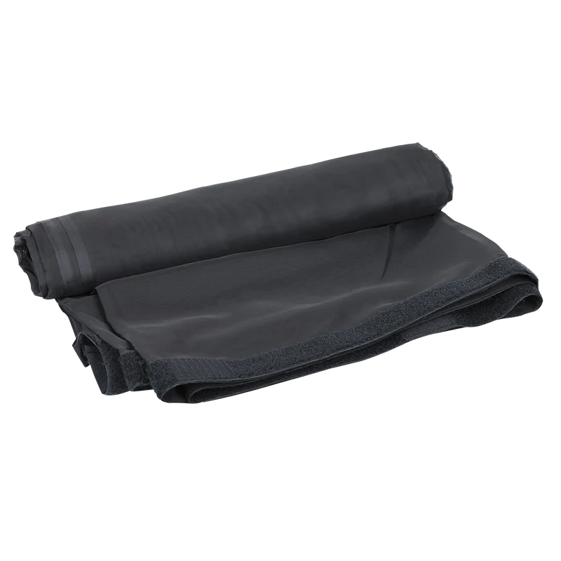 SHOWGEAR Voile CS Curtain, 55 g/m² Black - 300 x 300 cm (W x H) - unpleated Nero - 300 x 300 cm (L x H) - non plissettato
