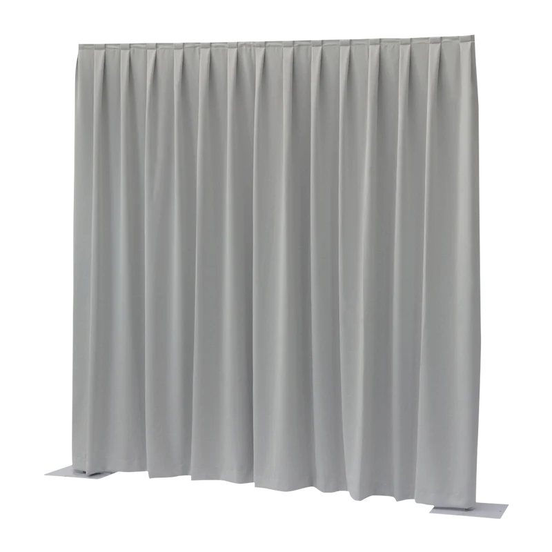WENTEX P&D Curtain Dimout 260 g/m² Light Grey - 330 x 400 cm (W x H) - pleated Colore grigio chiaro - 330 x 400 cm (L x H) - plissettato