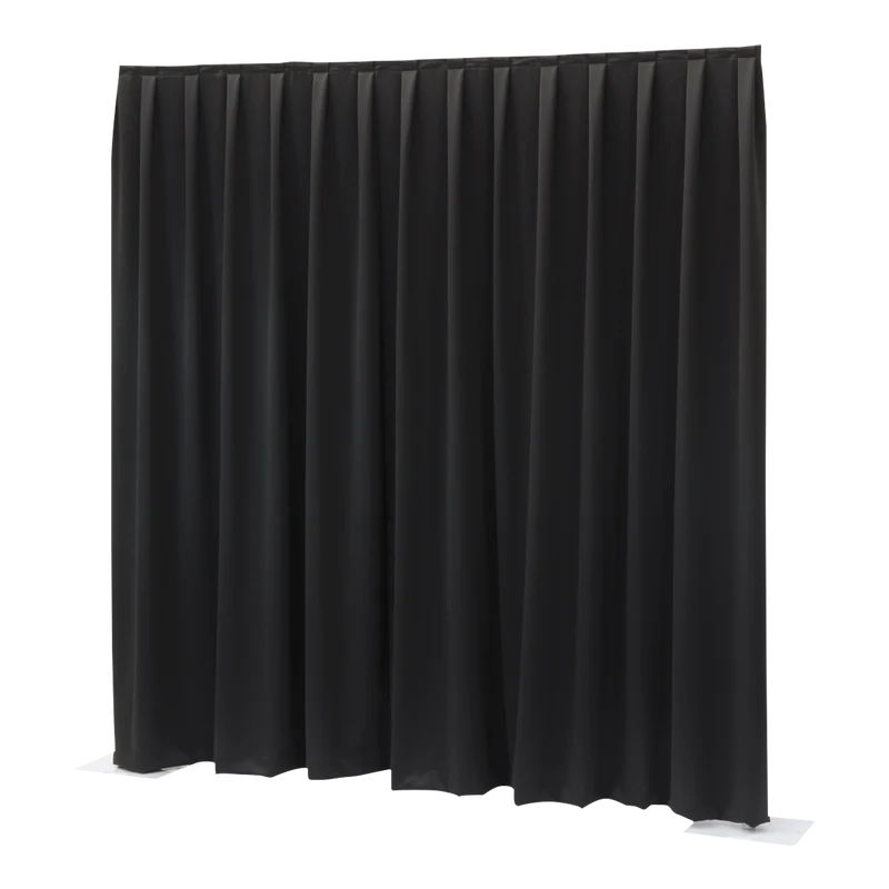 WENTEX P&D Curtain Dimout 260 g/m² Black - 330 x 400 cm (W x H) - pleated Colore nero - 330 x 400 cm (L x H) - plissettato