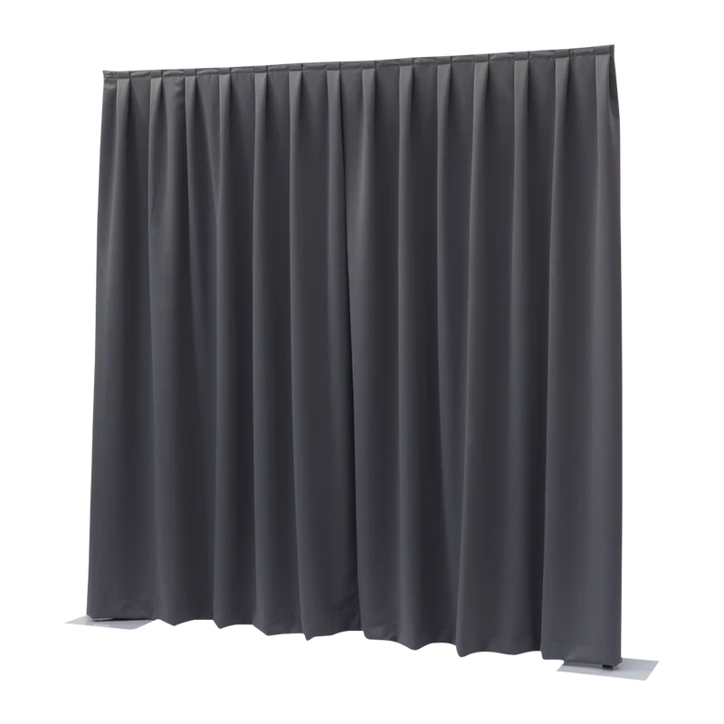 WENTEX P&D Curtain Dimout 260 g/m² Dark Grey - 330 x 300 cm (W x H) - pleated Colore grigio scuro - 330 x 300 cm (L x H) - plissettato