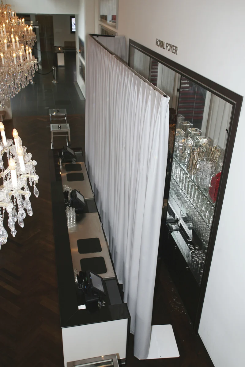WENTEX P&D Curtain MGS 175 g/m² White - 330 x 400 cm (W x H) - pleated Colore bianco - 330 x 400 cm (L x H) - plissettato