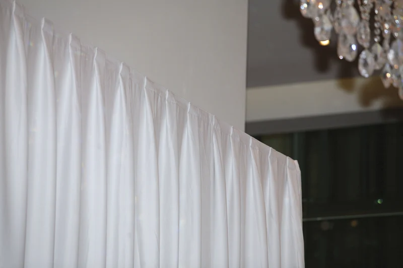 WENTEX P&D Curtain MGS 175 g/m² White - 330 x 300 cm (W x H) - pleated Colore bianco - 330 x 300 cm (L x H) - plissettato