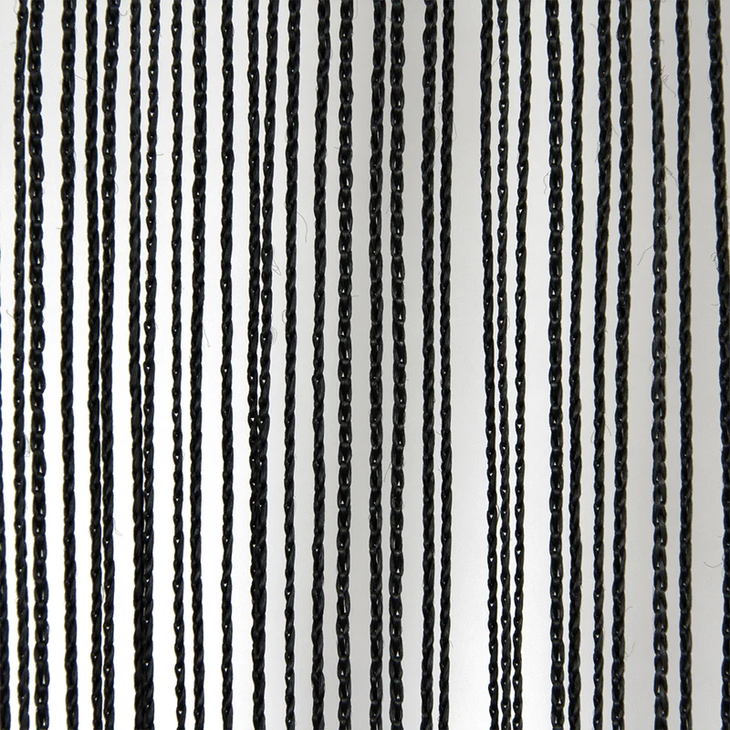 WENTEX String Curtain Black, 220 gram/m² 4m, Black 300 x 400 cm (L x H) - non plissettato