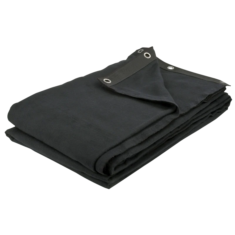SHOWGEAR Backdrop Dekomolton 160 g/m² Black - 300 x 400 cm (W x H) Colore nero - 300 x 400 cm (l x L)
