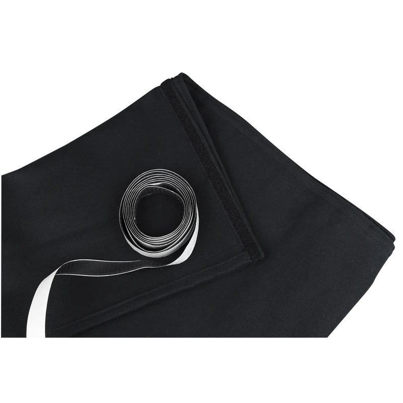 SHOWGEAR Stage Skirt Stagemolton 320 g/m² Black - 600 x 20 cm (W x H) - unpleated Colore nero - 600 x 20 cm (L x H) - non plissettato