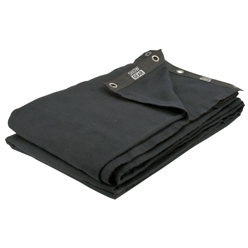 SHOWGEAR Backdrop Stagemolton 320 g/m² Black - 600 x 600 cm (W x H) Colore nero - 600 x 600 cm (L x H)