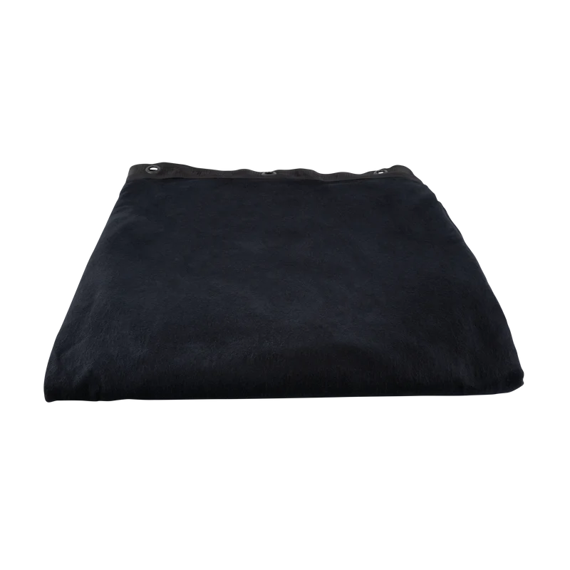 WENTEX Sound-absorbing Backdrop 500 g/m² 4m Nero - 300 x 400 cm (L x A) - non plissettato