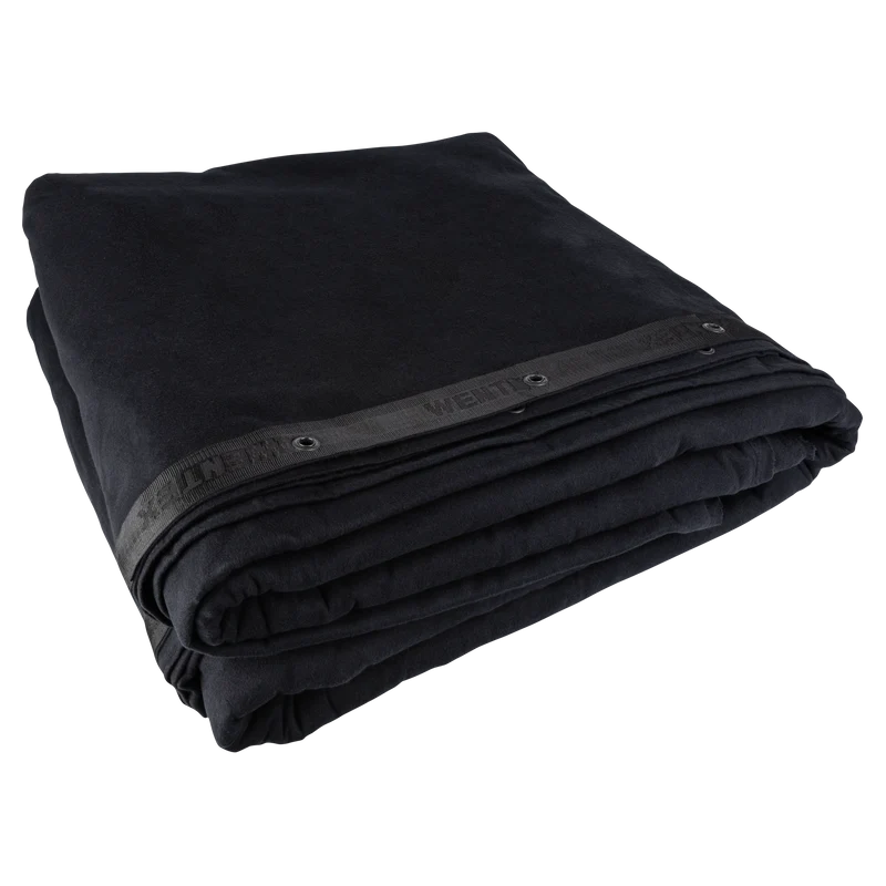 WENTEX Backdrop Stagemolton 320 g/m² 9m, 6m Nero - 600 x 900 cm (L x A) - non plissettato