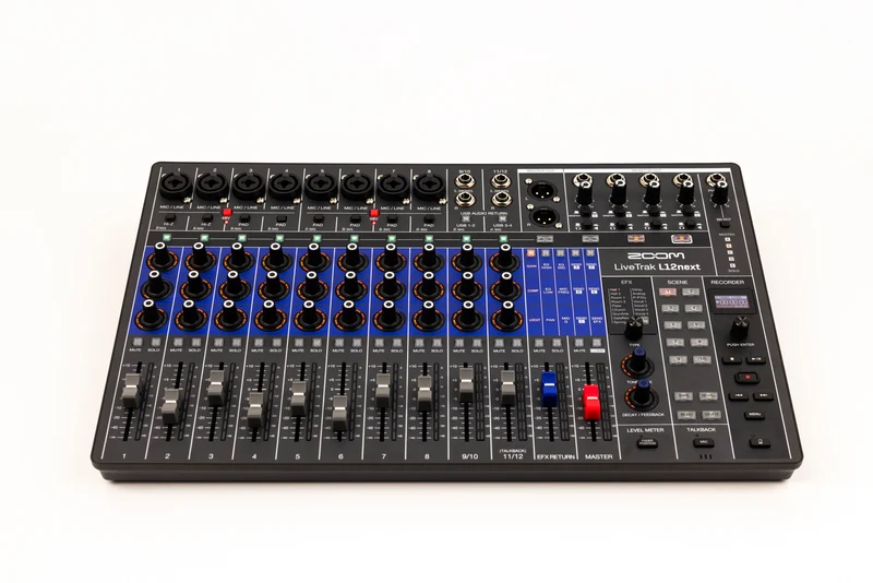 Zoom L12next - Mixer digitale 12 canali, recorder, interfaccia audio e superficie di controllo