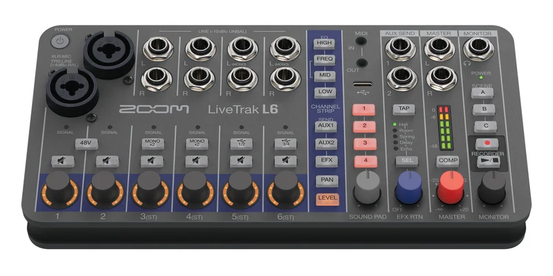 Zoom L6 MIXER DIGITALE 6 CANALI - 32 Bit Floating Point