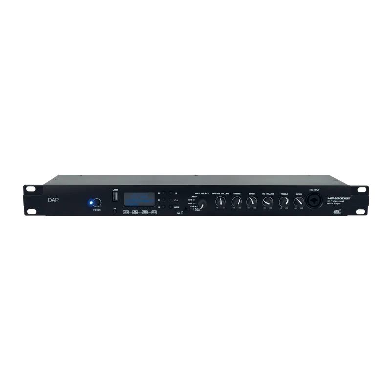 Dap MP-100DBT Professional Media Player with DAB+ Lettore multimediale 1U con radio DAB+/FM, lettore USB e BT 4.2
