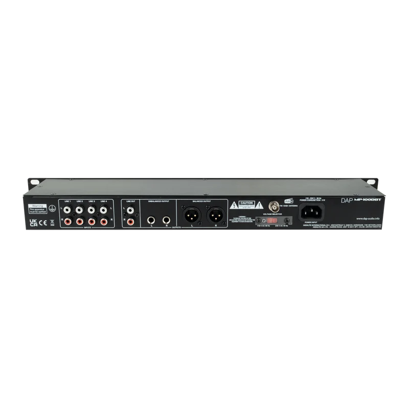 Dap MP-100DBT Professional Media Player with DAB+ Lettore multimediale 1U con radio DAB+/FM, lettore USB e BT 4.2