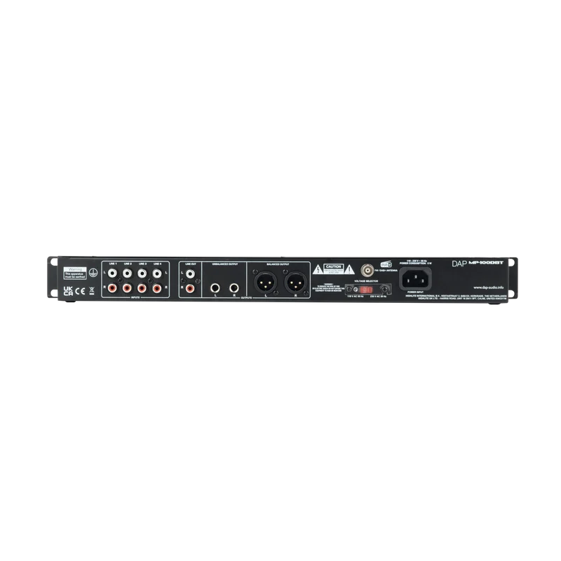 Dap MP-100DBT Professional Media Player with DAB+ Lettore multimediale 1U con radio DAB+/FM, lettore USB e BT 4.2