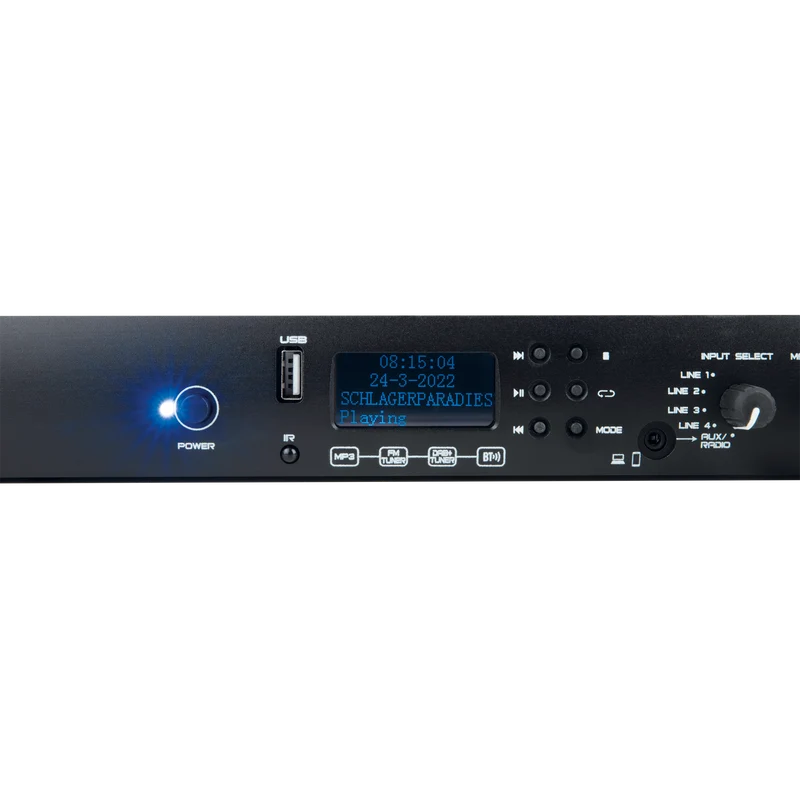 Dap MP-100DBT Professional Media Player with DAB+ Lettore multimediale 1U con radio DAB+/FM, lettore USB e BT 4.2
