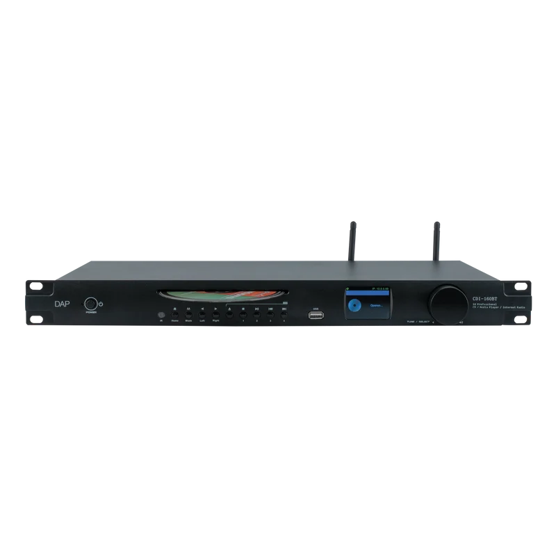 Dap CDI-160BT CD & Media Player Lettore multimediale 1U con lettore CD/USB, streaming, radio DAB+/Internet/FM e BT 5.0