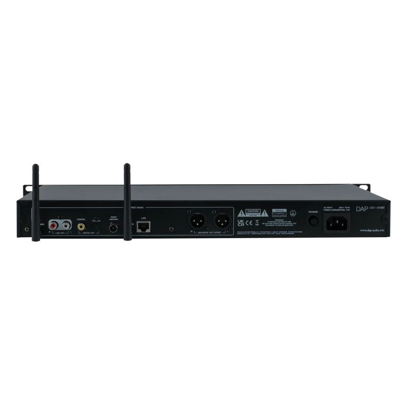 Dap CDI-160BT CD & Media Player Lettore multimediale 1U con lettore CD/USB, streaming, radio DAB+/Internet/FM e BT 5.0