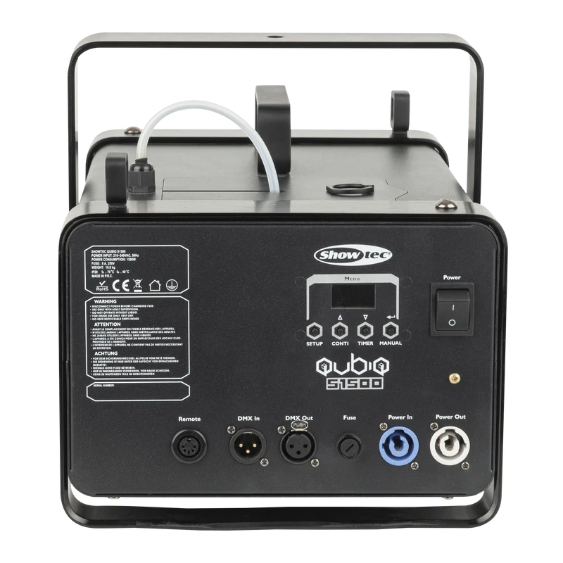 Showtec QubiQ S1500 Smoke Machine High performance 1500 W smoke machine Macchina del fumo ad alte prestazioni da 1500 W
