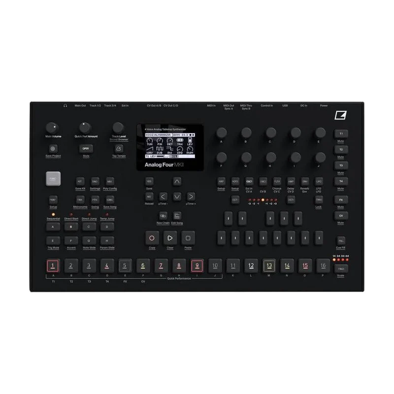 ELEKTRON ANALOG FOUR MKII BLACK SINTETIZZATORE ANALOGICO A 4 VOCI