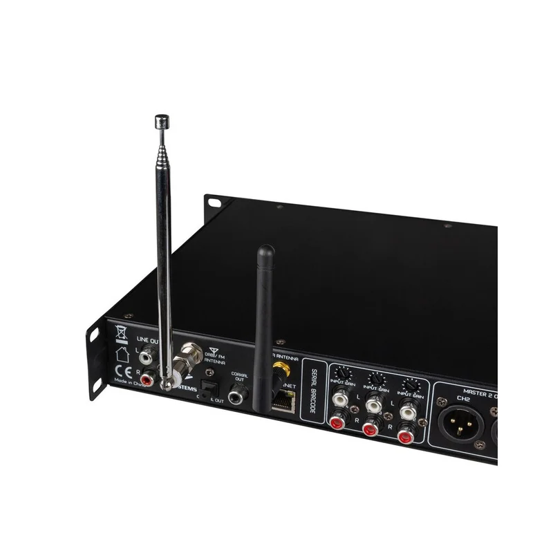 JB Systems All-in-one FM / web / network / USB / BT audio player, 2 x 250 W RMS on 4 ohm, 1 x balanced pre-out
