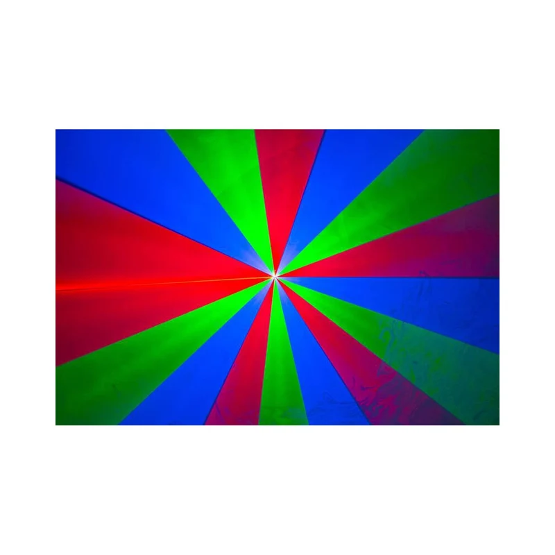 Laserworld 7000 mW compact RGB diode laser, built-in 6400 mAh battery, beam specs of approx. 5.5 mm / 1.1 mrad, 30 kpps @ 8°