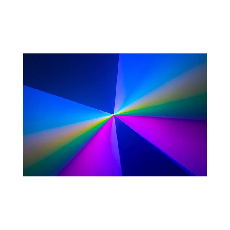 Laserworld 7000 mW compact RGB diode laser, built-in 6400 mAh battery, beam specs of approx. 5.5 mm / 1.1 mrad, 30 kpps @ 8°