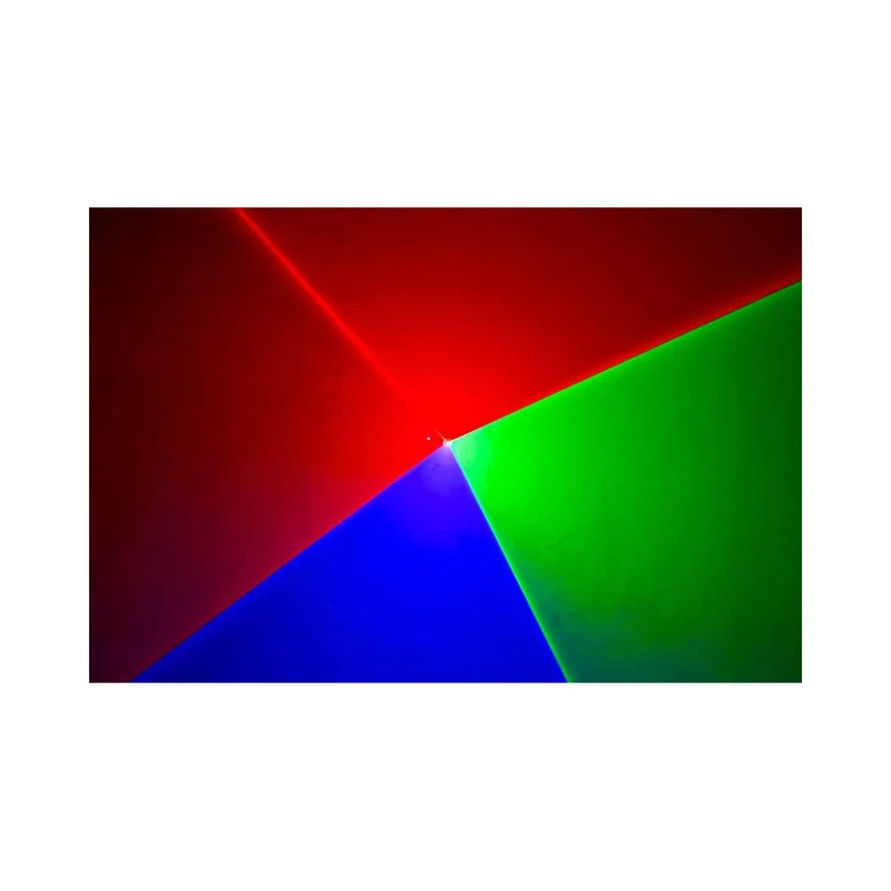 Laserworld 3000 mW compact RGB diode laser, built-in 3500 mAh battery, beam specs of approx. 5.5 mm / 1.1 mrad, 30 kpps @ 8°