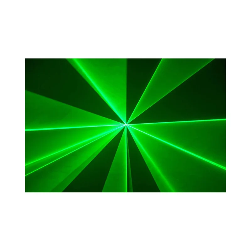 Laserworld 3000 mW compact RGB diode laser, built-in 3500 mAh battery, beam specs of approx. 5.5 mm / 1.1 mrad, 30 kpps @ 8°